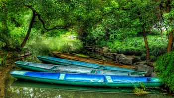 Boats Floating In The Stream screenshot