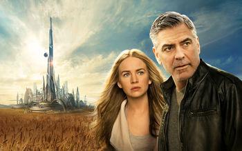 Britt Robertson  George Clooney Tomorrowland screenshot