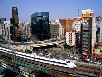 Bullet Train Ginza District Tokyo Japan screenshot