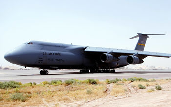 C 5 Galaxy at Balad Air Base Iraq screenshot