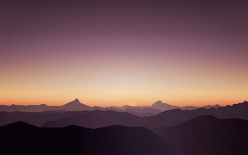 Calm Sunset Mountains 5K screenshot