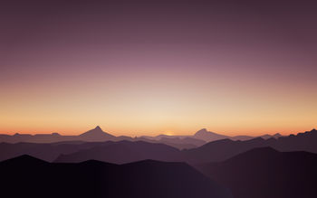 Calm Sunset Mountains 5K screenshot