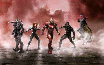 Captain America Civil War Cast 5K screenshot