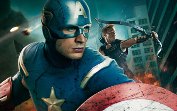 Captain America in Avengers Movie screenshot