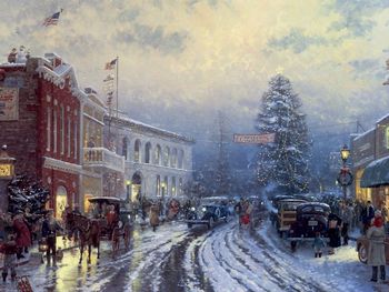 Christmas At The Courthouse By Thomas Kinkade screenshot