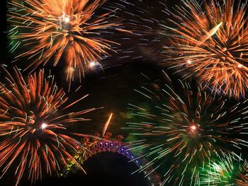 Colourful Fireworks Around The London Eye, London, New Years Eve screenshot