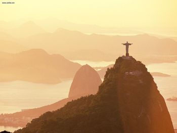 Corcovado Mountain And Sugarloaf Mountain In Distance Rio De Janeiro Brazil screenshot