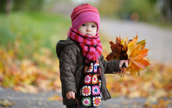 Cute Baby in Autumn screenshot