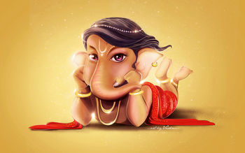 Cute Lord Ganesha HD 4K screenshot