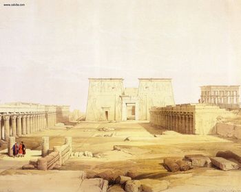 David Roberts - The Great Colonnade In Front Of The Temple Of Isis At Philae screenshot