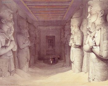 David Roberts - The Interior Of The Great Temple At Abu Simbel screenshot