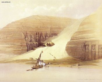 David Roberts - The Landing Stage By The Temple Of Abu Simbel screenshot