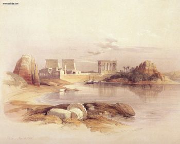 David Roberts - The Temples Of Philae Seen From The South screenshot