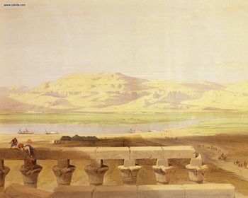 David Roberts - The Western Banks Of The Nile Seen From Luxor screenshot