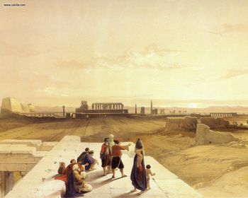 David Roberts - View Of The Ruins Of Karnak At Sunrise screenshot