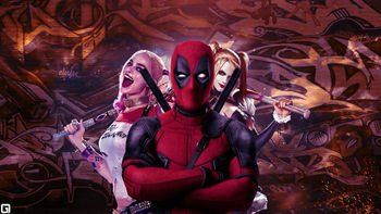 Deadpool Harley quinn Concept Art 4K screenshot