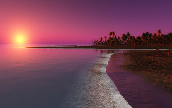 Digital Coastal Beach Sunset screenshot