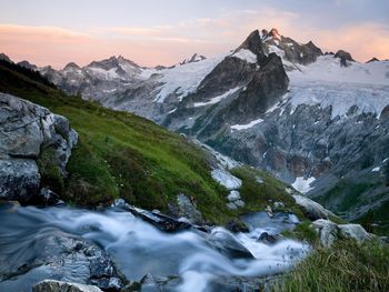 Dome Peak And The Outlet Of White Rock Lakes At Sunrise, Glacier Peak Wilderness, Washington screenshot