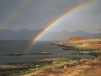 Double Rainbow Over Loch Scridain, Isle Of Mull, Scotland screenshot