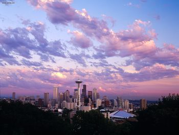 Downtown Seattle At Sunset Washington screenshot