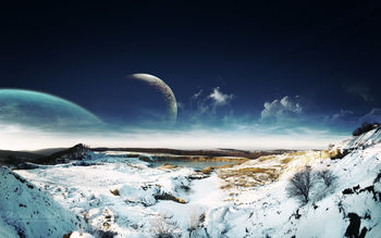 Dreamy Sky Snow Landscape screenshot