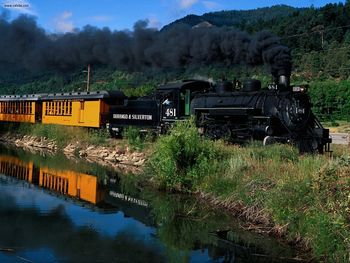 Durango Silverton Narrow Gauge Railroad Trimble Colorado screenshot