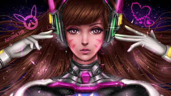 DVa Overwatch Fan Art HD screenshot