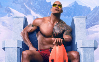 Dwayne Johnson in Baywatch 2017 screenshot