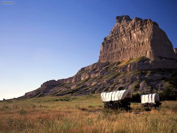 Eagle Rock And Wagons Scottsbluff National Monument Nebraska screenshot