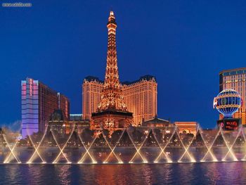 Eiffel Tower As Seen From The Bellagio Las Vegas screenshot