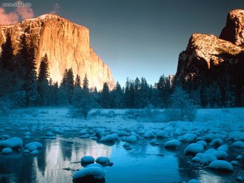 El Capitan As Seen From The Merced River Yosemite National Park California screenshot