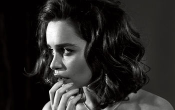 Emilia Clarke Black White screenshot