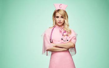 Emma Roberts as Chanel Oberlin Scream Queens 4K screenshot