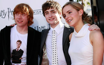 Emma Watson with Daniel Radcliffe Wide screenshot