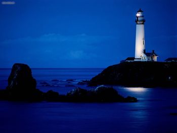 Evening Falls At Pigeon Point Light Station Pescadero California screenshot