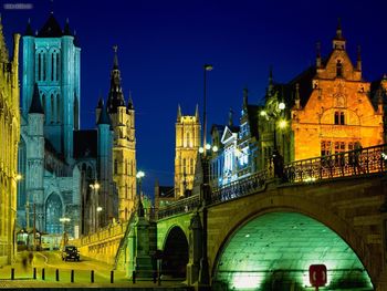 Evening In Ghent Belgium screenshot