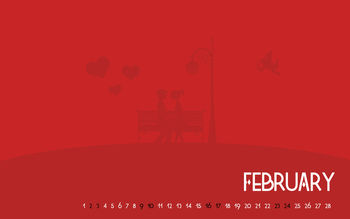 February Valentine Calendar screenshot