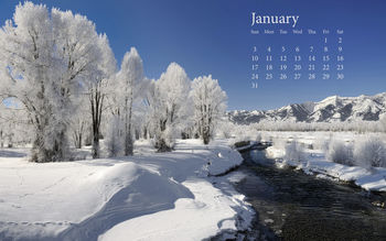 Fresh Snow January 2010 Calender screenshot