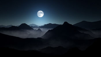 Full Moon Dark Mountains screenshot