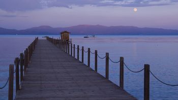 Full Moon Rising Over Lake Tahoe, California screenshot