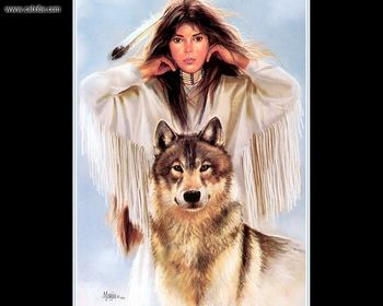 Girl And Wolf By Maija screenshot