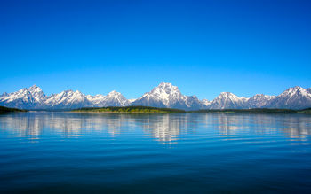 Grand Teton Mountain Lake Reflections screenshot