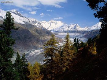 Grosser Aletsch Glacier Berner Oberland Switzerland screenshot