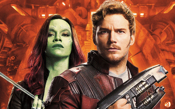 Guardians of the Galaxy Vol 2 Peter Quill Gamora screenshot