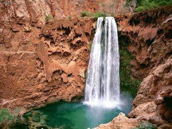 Havasupai Mooni Falls Grand Canyon Arizona screenshot