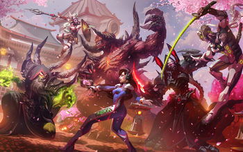 Heroes of the Storm DVa Cassia Genji Hanamura 5K screenshot