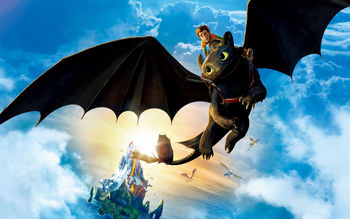 Hiccup Riding Toothless screenshot
