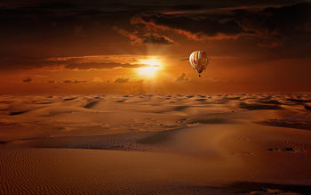 Hot Air Balloon Desert Sunrise screenshot