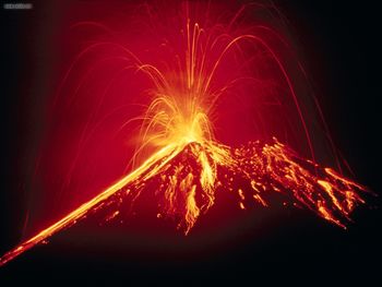 Hot Lava Arenal Volcano Costa Rica screenshot