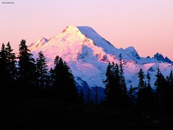 Hues Of An Autumn Sunrise Mount Baker Washington screenshot